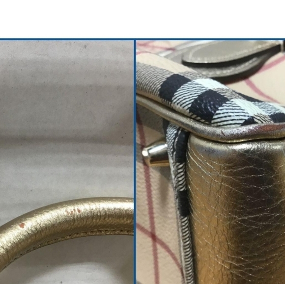 Burberry Prorsum Bennett Gold Coated Canvas Satchel/Boston Bag - Picture 7 of 16